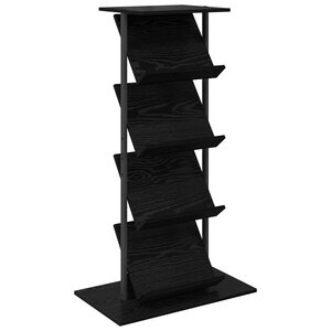 vidaXL Étagère à magazines avec étagère Chêne noir 68 x 40 x 123 5 cm