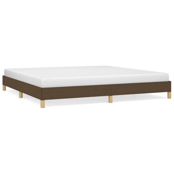vidaXL Cadre de lit Marron foncé 200x200 cm Tissu