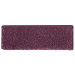vidaXL Tapis d'escalier 15 pièces 65 x 21 x 4 cm Violet foncé Bord rectangulaire