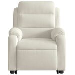 vidaXL Fauteuil inclinable électrique crème velours