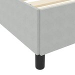vidaXL Cadre de lit Blanc  gris clair et blanc 120 x 200 cm Velours