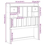 vidaXL Tête de lit avec rangement 75 cm bois massif de pin