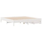 vidaXL Cadre de lit sans matelas blanc 200x200 cm bois massif de pin