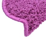 vidaXL Tapis d'escalier 15 Pièces violet 65x21x4 cm