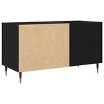 vidaXL Meuble à vinyles Chêne noir 85 x 38 x 48 cm Bois d'ingénierie