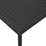 VidaXL Table basse de jardin rectangulaire noir 80x40x37 cm rotin