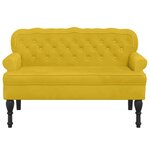 vidaXL Banc avec dossier jaune 119 5x64 5x75 cm velours