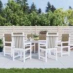 vidaXL Coussins de chaise à dossier bas lot de 6 taupe mélangé tissu