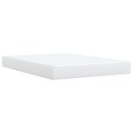 vidaXL Sommier à lattes de lit avec matelas Blanc 160x200cm Similicuir