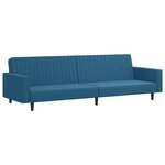 vidaXL Ensemble de canapés 2 Pièces bleu velours