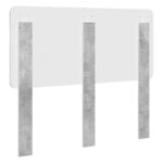 vidaXL Tête de lit Gris béton 135 cm Bois d'ingénierie