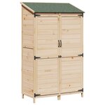 vidaXL Abri de jardin Naturel 106 5 x 56 x 176 cm Bois d'ingénierie