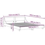 vidaXL Cadre de lit sans matelas blanc 140x200 cm bois de pin massif