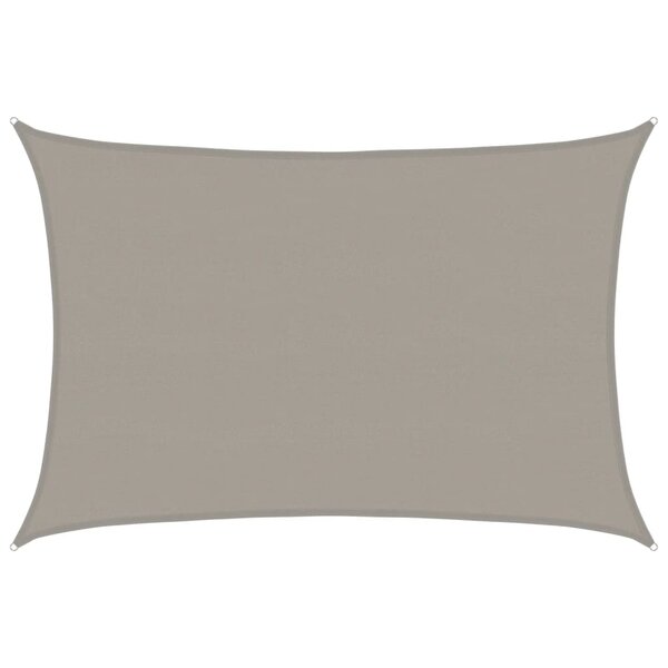 vidaXL Voile d'ombrage 160 g/m² rectangulaire gris clair 5x6 m PEHD