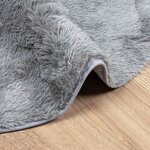 vidaXL Tapis shaggy à poils longs NAVARRA gris clair 120x120 cm