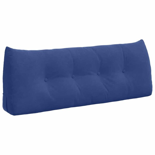 vidaXL Coussin de Dos Bleu police 120 x 24 x 50 cm Velours