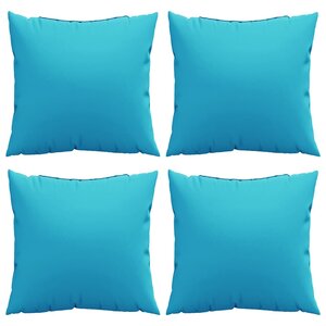 vidaXL Coussins Éparpillés Uni 4 Pièces Turquoise 50 x 50 cm