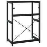 vidaXL Cadre de lavabo de salle de bain Noir 59x38x83 cm Fer