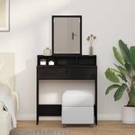 vidaXL Coiffeuse Chêne noir 79 x 41 x 140 cm Bois d'ingénierie