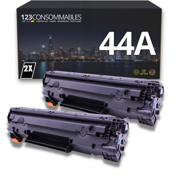123CONSOMMABLES - 44A - Toner Compatible avec HP 44A CF244A pour Laserjet Pro M15a M15w MFP M28a M28w