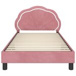 vidaXL Cadre de lit pour enfants avec tête de lit Rose 80 x 200 cm