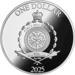 Pièce de monnaie en Argent 1 Dollar g 17.50 Millésime 2025 TIME FOR TEA