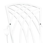 vidaXL Chaise de jardin 2 Pièces Blanc 55 x 56 5 x 91cm Aluminium