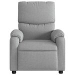 vidaXL Fauteuil de massage inclinable électrique gris clair tissu