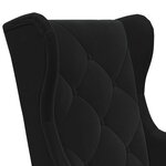 vidaXL Fauteuil Noir Velours