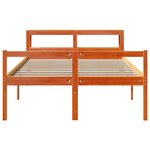 vidaXL Cadre de lit et tête de lit cire marron 120x200 cm bois de pin
