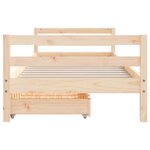 vidaXL Cadre de lit d'enfants et tiroirs 90x190 cm bois de pin massif