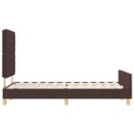 vidaXL Cadre de lit avec tête de lit Marron foncé 120 x 190 cm tissu