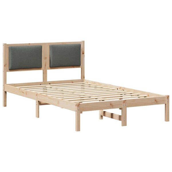 vidaXL Cadre de lit Gris foncé 120 x 200 cm Pin massif