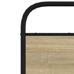 vidaXL Tête de lit chêne sonoma 135 cm acier et bois d'ingénierie