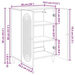 vidaXL Buffet Blanc brillant 66 x 34 5 x 90 cm Bois d'ingénierie