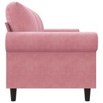 vidaXL Canapé à 3 places Rose 180 cm Velours