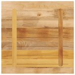 vidaXL Dessus de table 70x70x3 8 cm carré bois massif de manguier brut