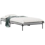 vidaXL Cadre de lit sans matelas sonoma gris 100x200 cm