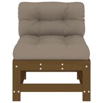 vidaXL Canapés centraux avec coussins 2 Pièces marron miel