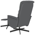 vidaXL Fauteuil inclinable de massage avec repose-pied gris similicuir