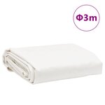 vidaXL Bâche blanc Ø 3 m 650 g/m²