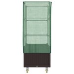 vidaXL Jardinière surélevée avec housse et roues aspect rotin