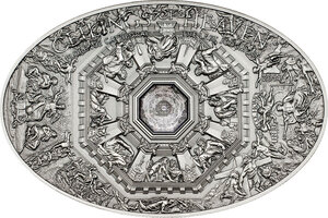 Monnaie NANO LAST JUDGMENT Florence Cathedral Ceilings of Heaven Argent 5$ Cook Islands 2014