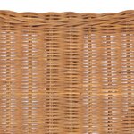 vidaXL Canapé 2 places Marron clair Rotin naturel et lin