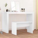 vidaXL Tabouret de toilette Blanc 70x35x45 cm Bois d'ingénierie