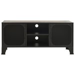 vidaXL Meuble TV Gris 105x36x47 cm Métal et MDF
