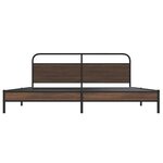 vidaXL Cadre de lit en métal sans matelas chêne marron 180x200 cm