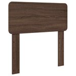 vidaXL Cadre de lit avec tête de lit Chêne brun 90 x 190 cm Pin massif
