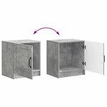 vidaXL Cabinet de chevet Gris béton 43 x 34 5 x 47 cm