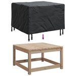 vidaXL Housse de meubles d'extérieur Noir 82 x 82 x 50 cm Tissu 600D